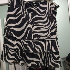 Zebra print skirt